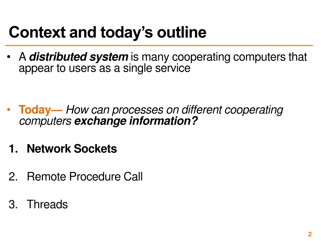 context and today s outline