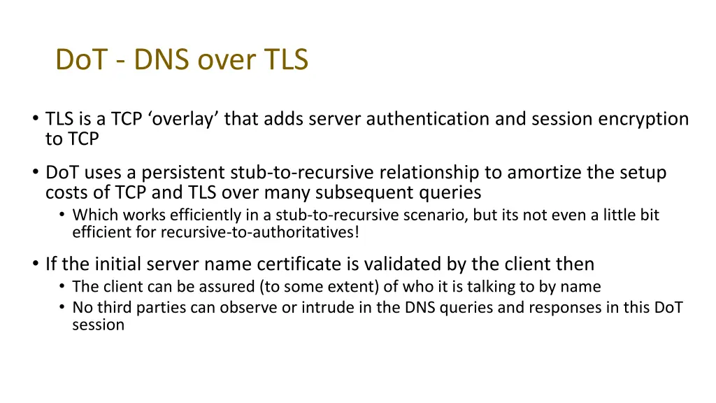 dot dns over tls