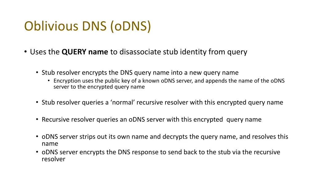 oblivious dns odns