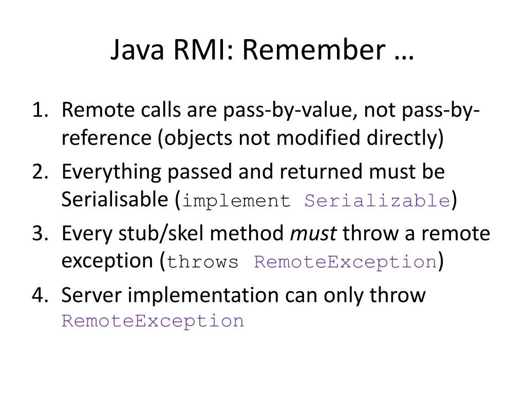 java rmi remember