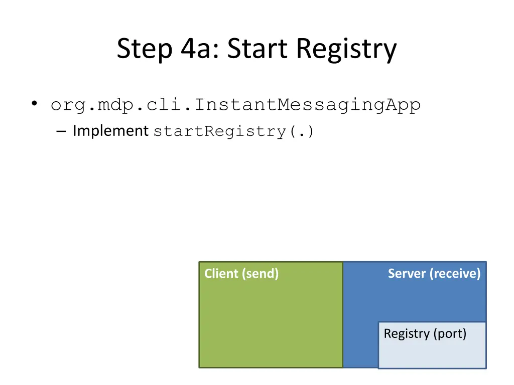 step 4a start registry