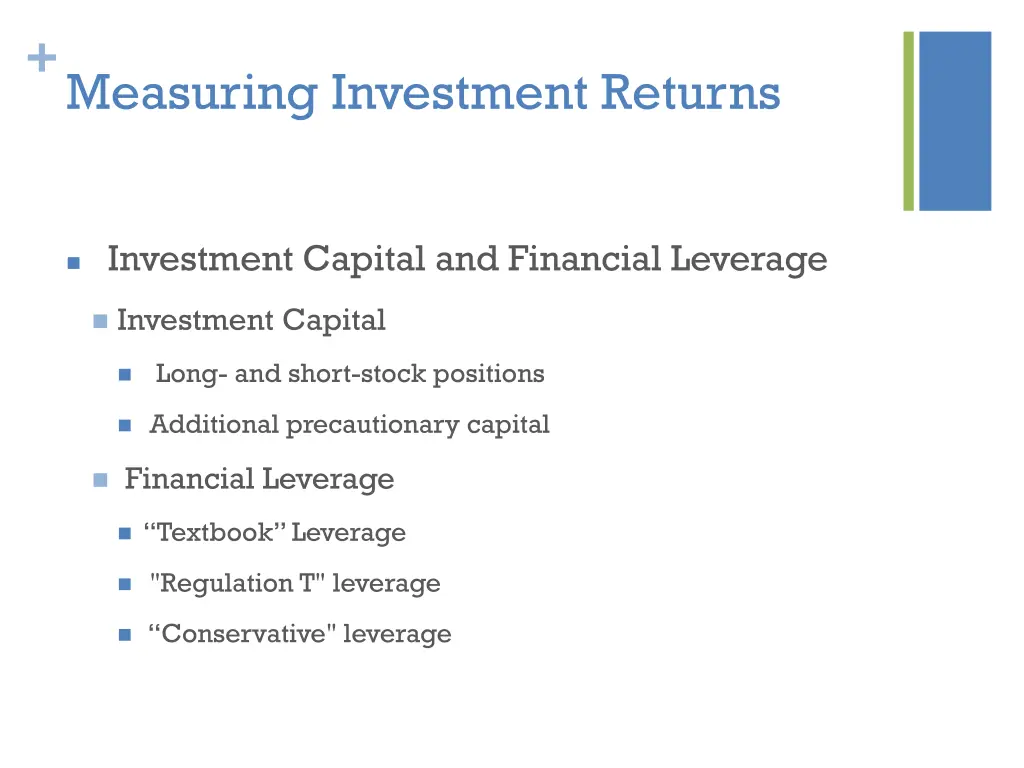 measuring investment returns 1