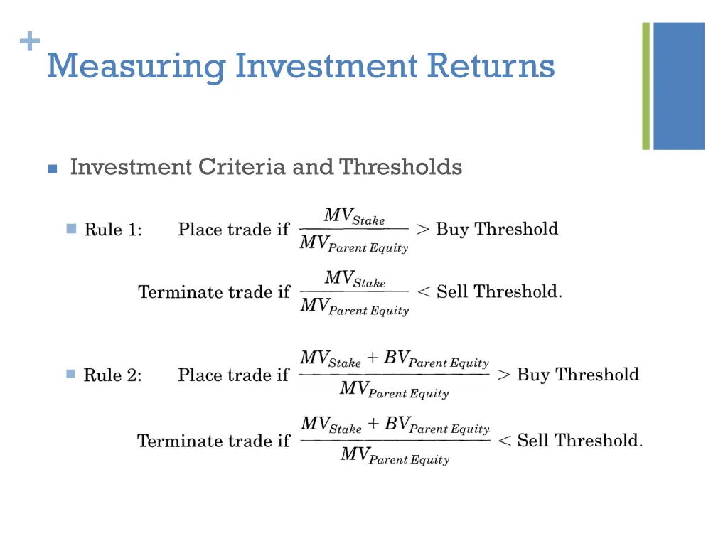 measuring investment returns