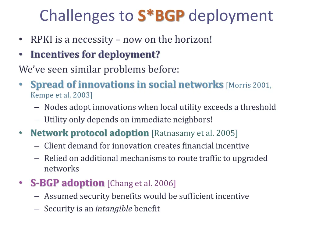 challenges to s bgp deployment