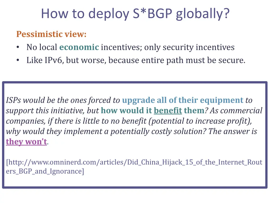 how to deploy s bgp globally