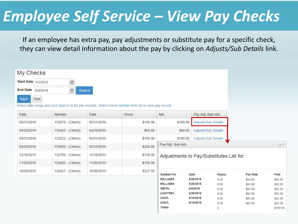 employee self service view pay checks 1