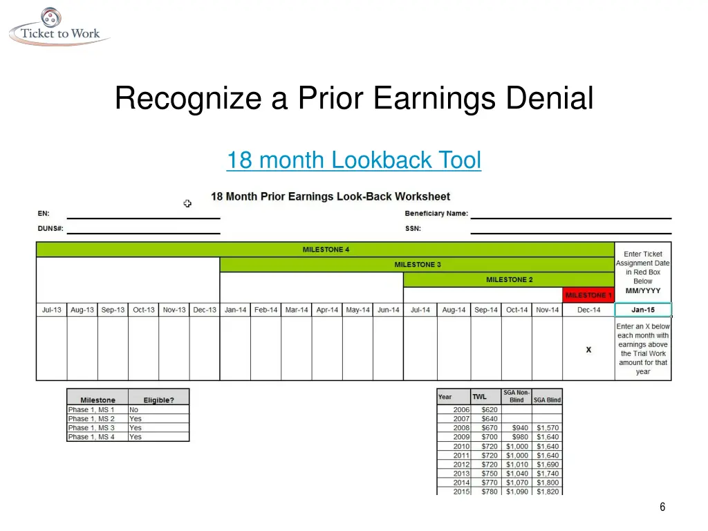 recognize a prior earnings denial