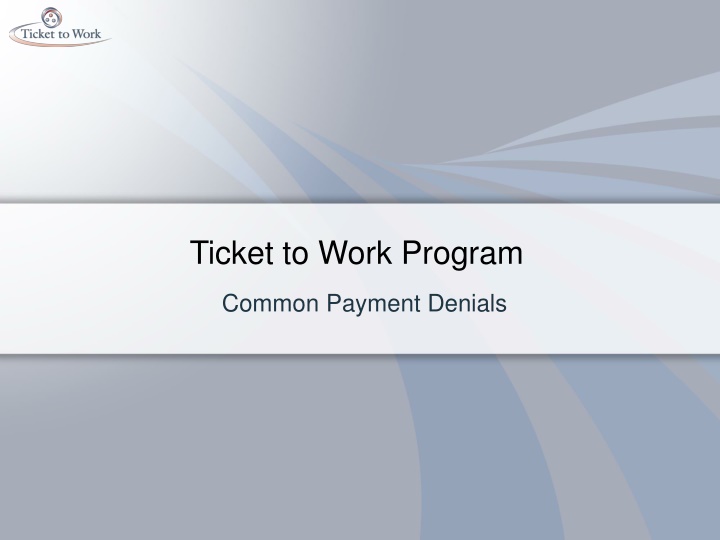 ticket to work program