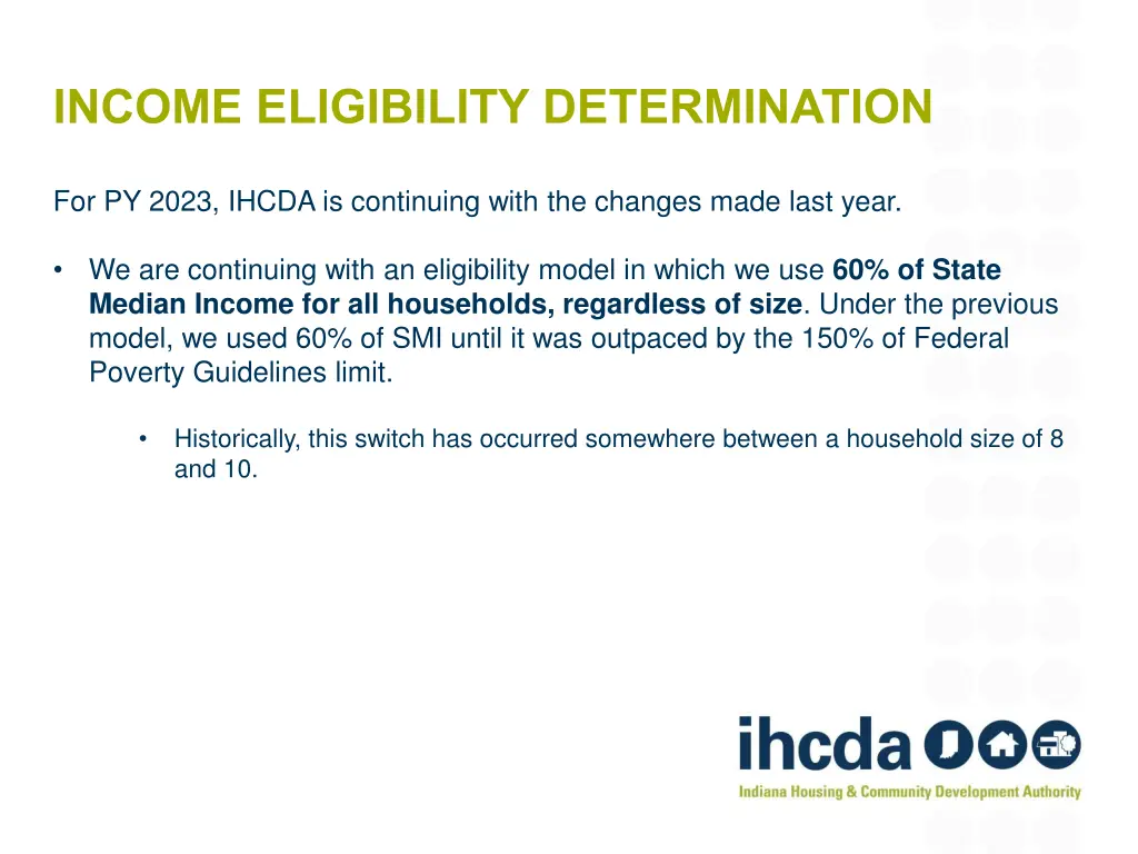 income eligibility determination