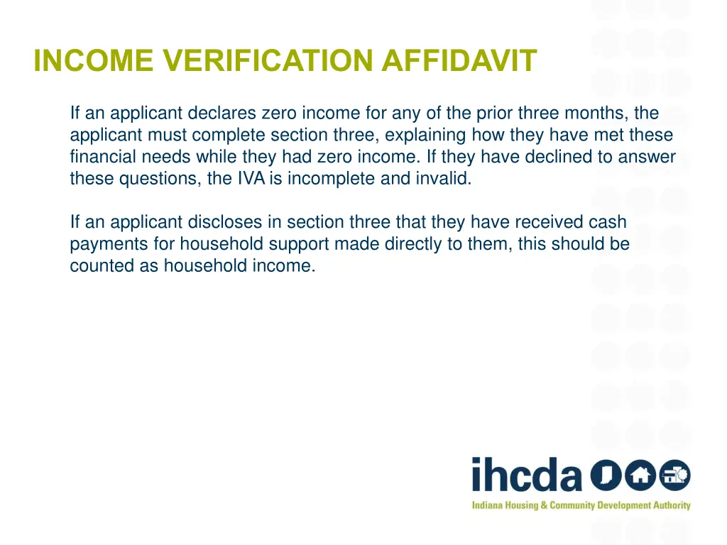 income verification affidavit 1