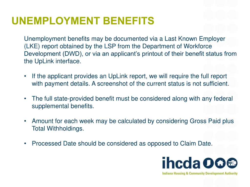 unemployment benefits