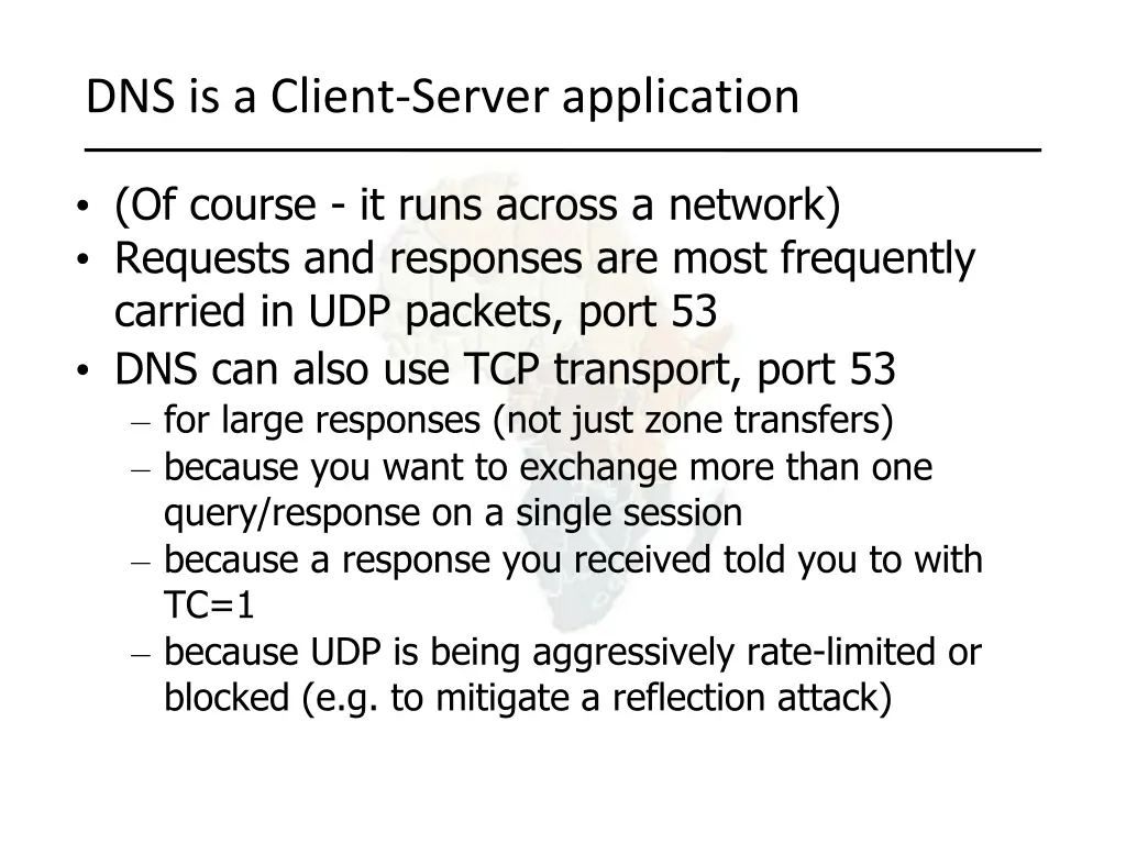 dns is a client server application