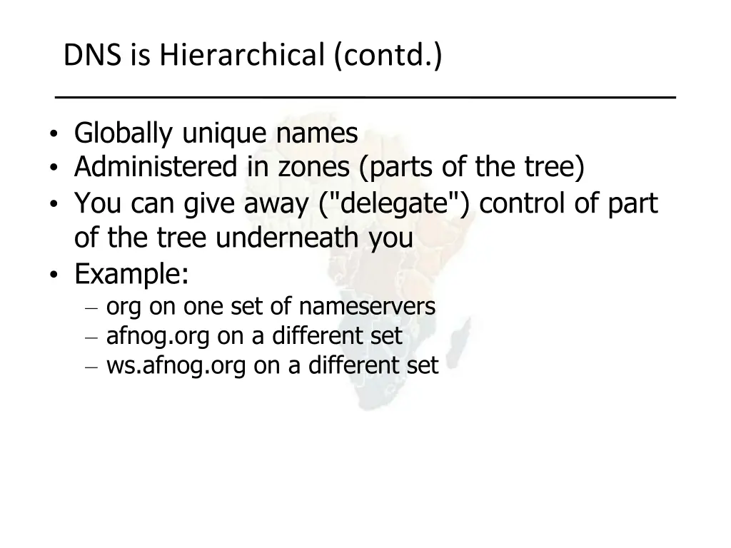 dns is hierarchical contd