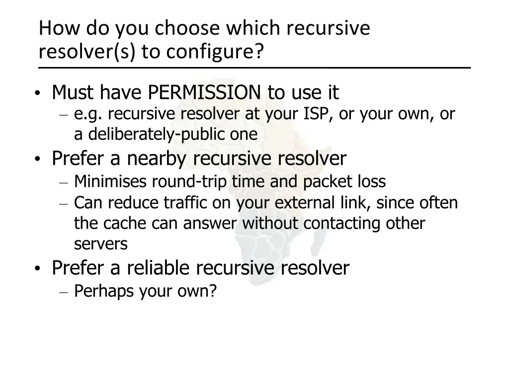 how do you choose which recursive resolver