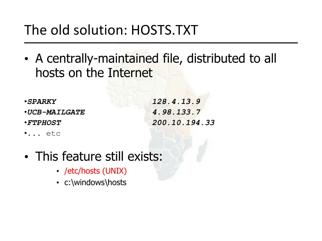 the old solution hosts txt