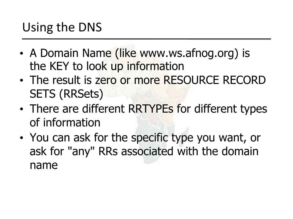 using the dns