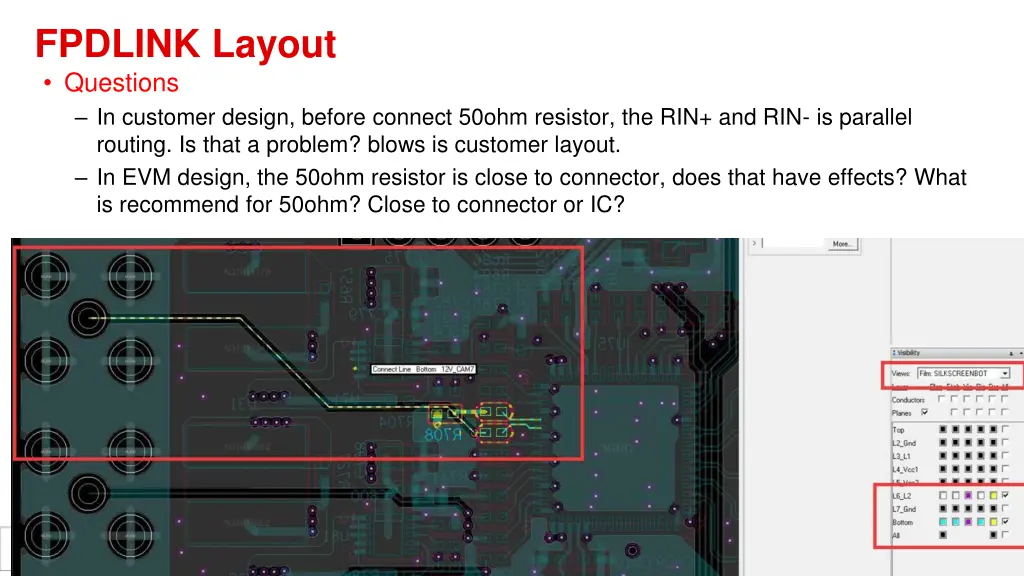 fpdlink layout questions in customer design