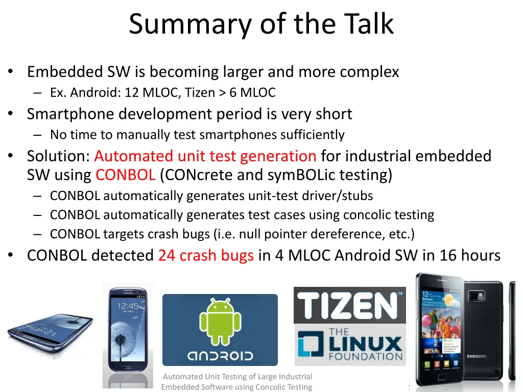 summary of the talk