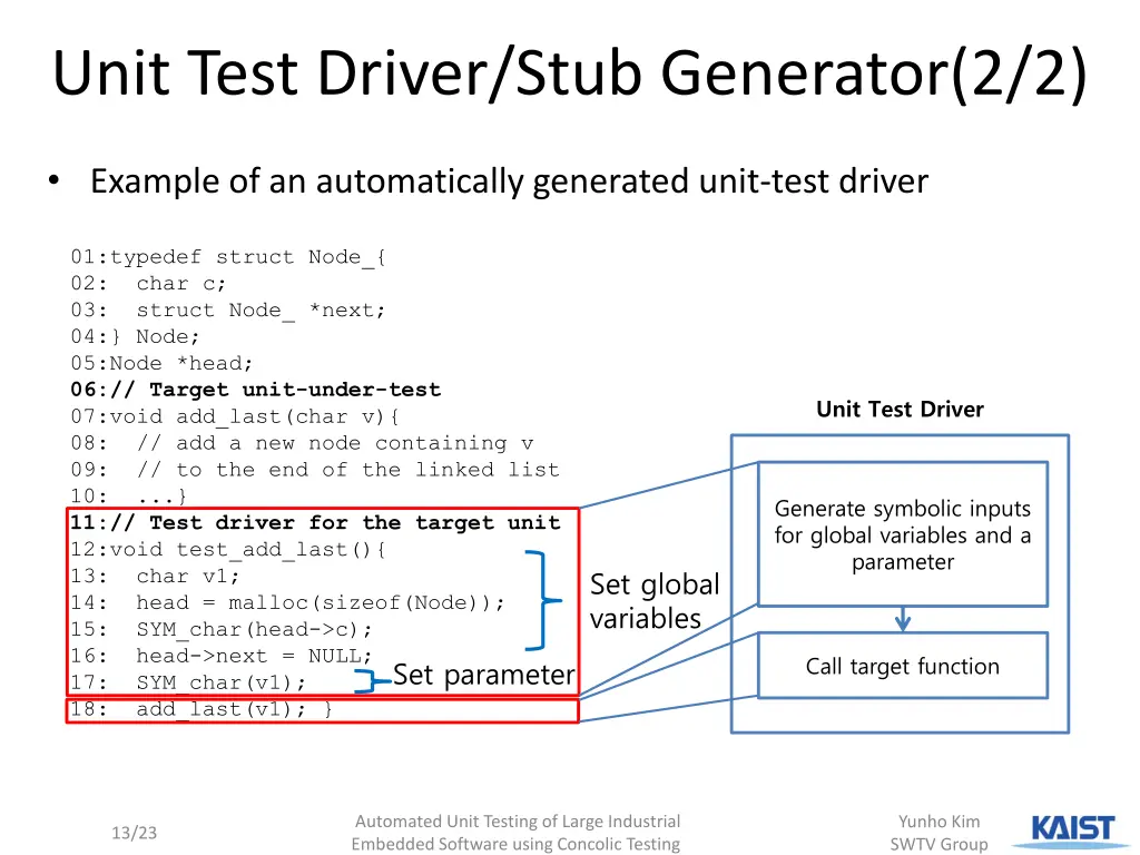 unit test driver stub generator 2 2