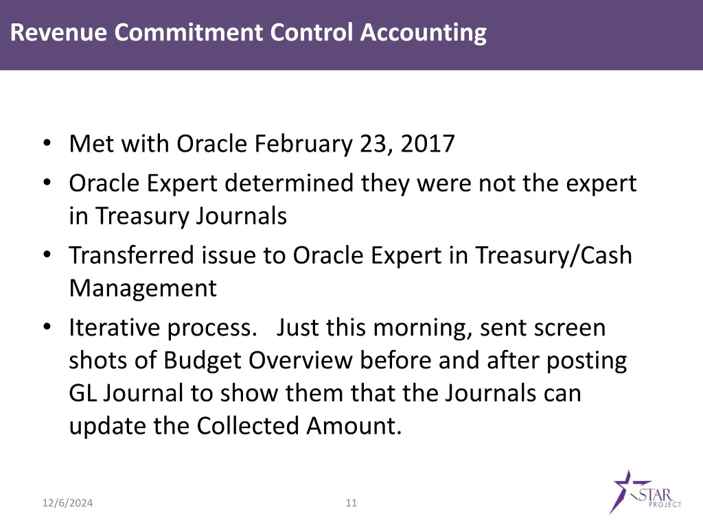 revenue commitment control accounting