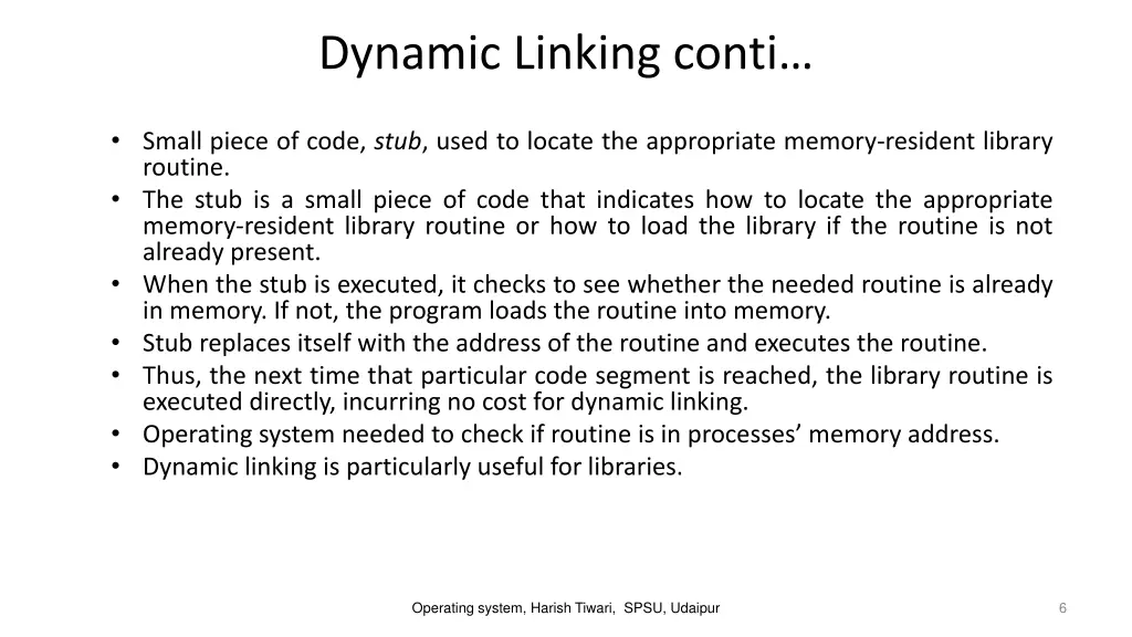 dynamic linking conti