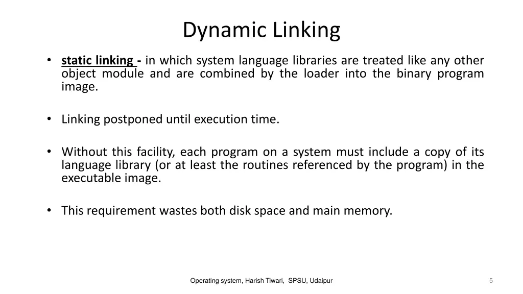 dynamic linking