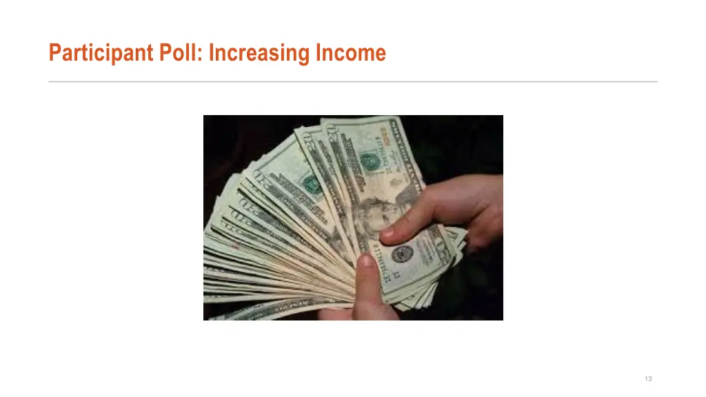 participant poll increasing income