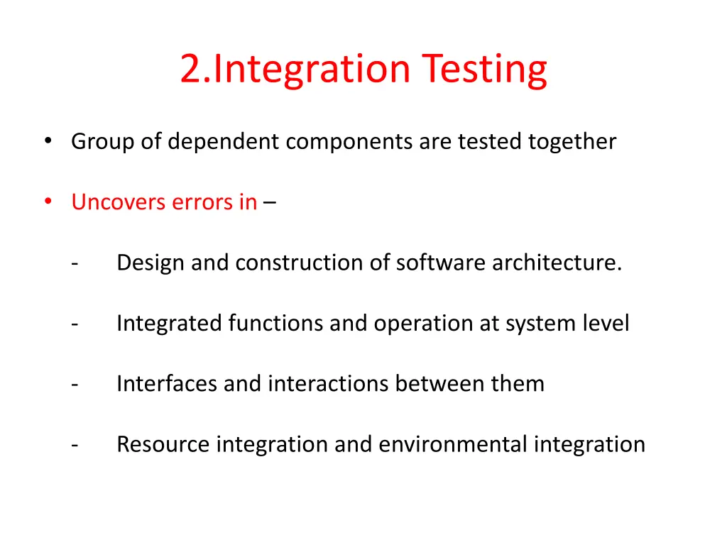 2 integration testing