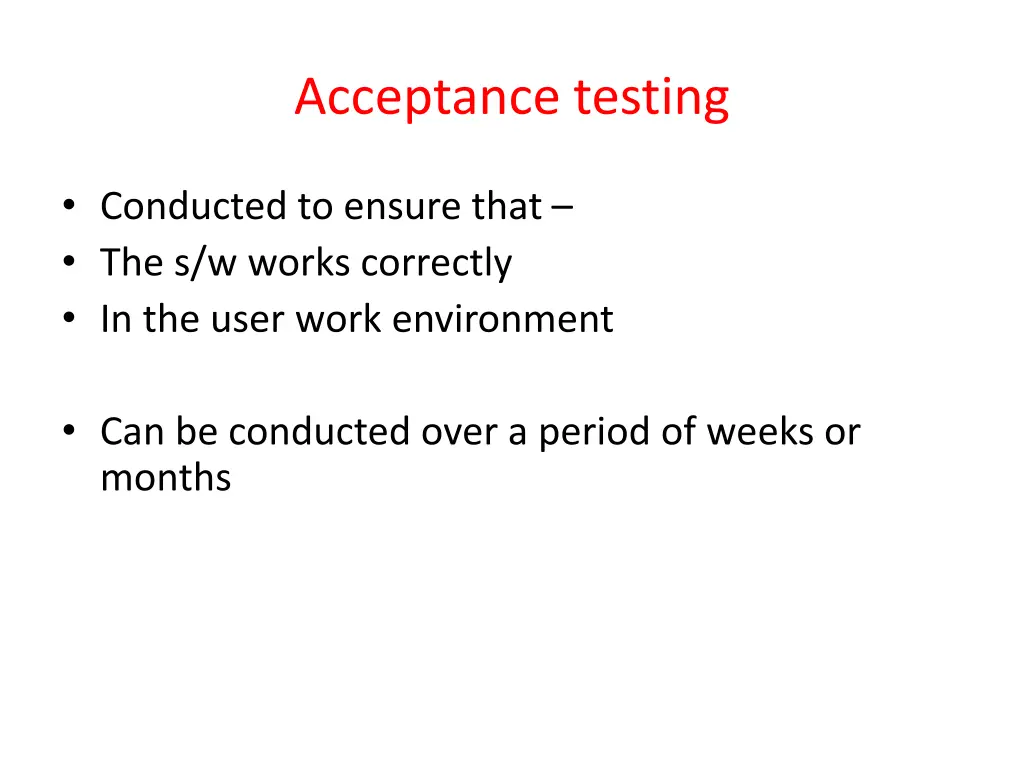 acceptance testing