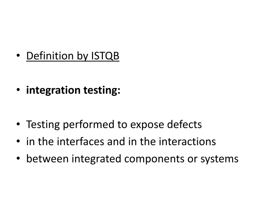 definition by istqb