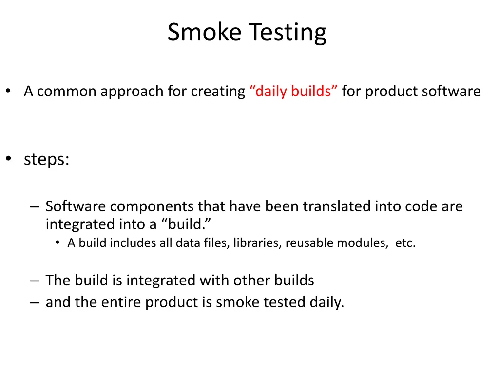 smoke testing