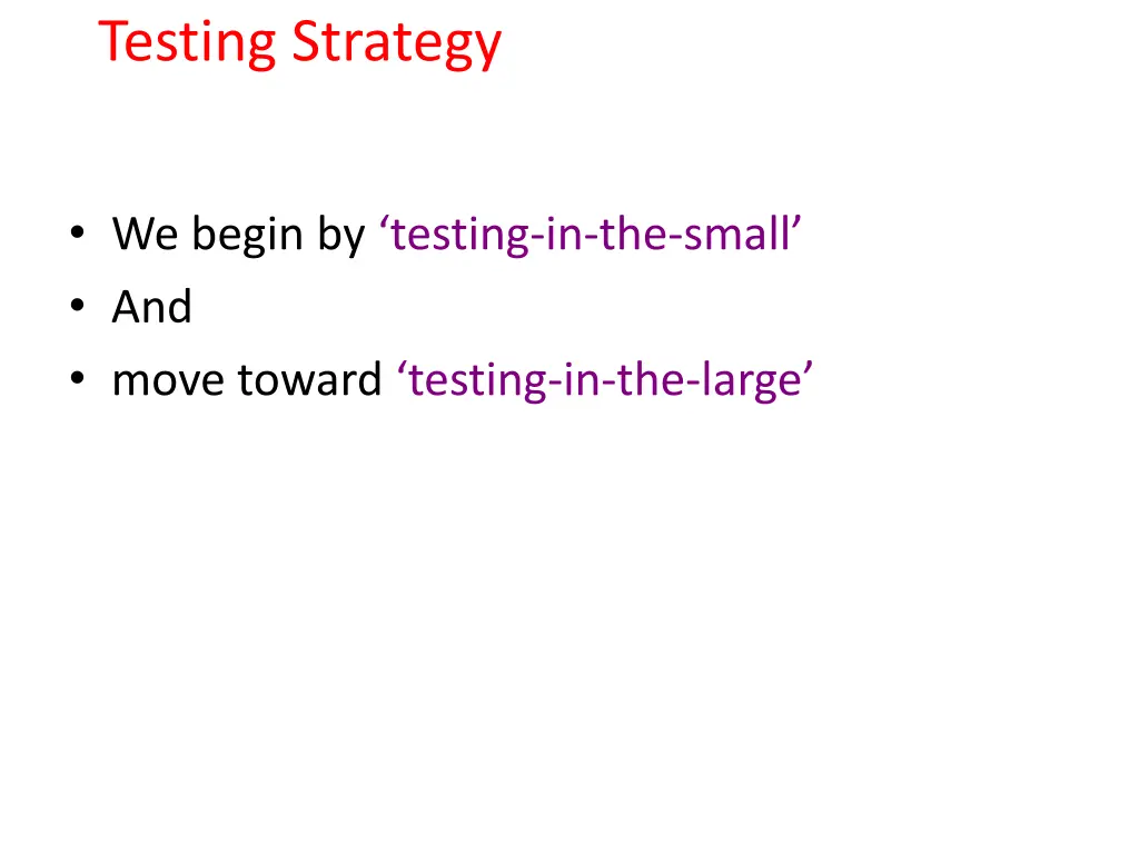 testing strategy 1