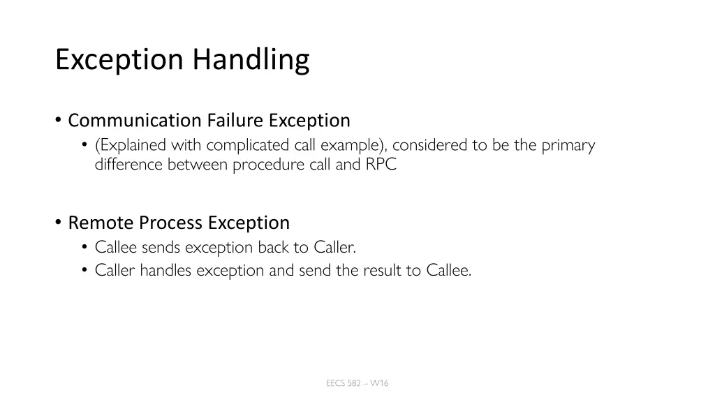 exception handling