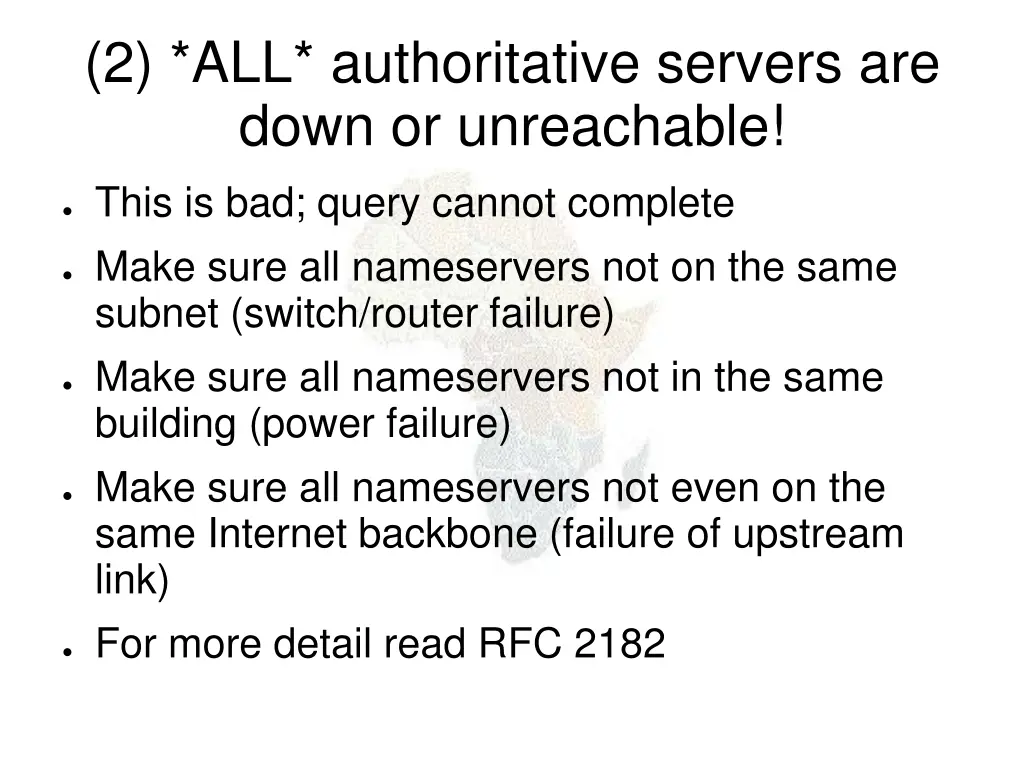 2 all authoritative servers are down