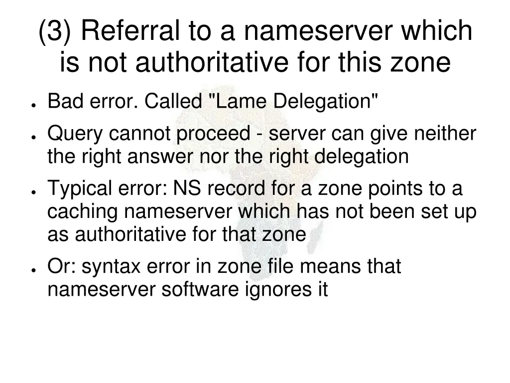 3 referral to a nameserver which