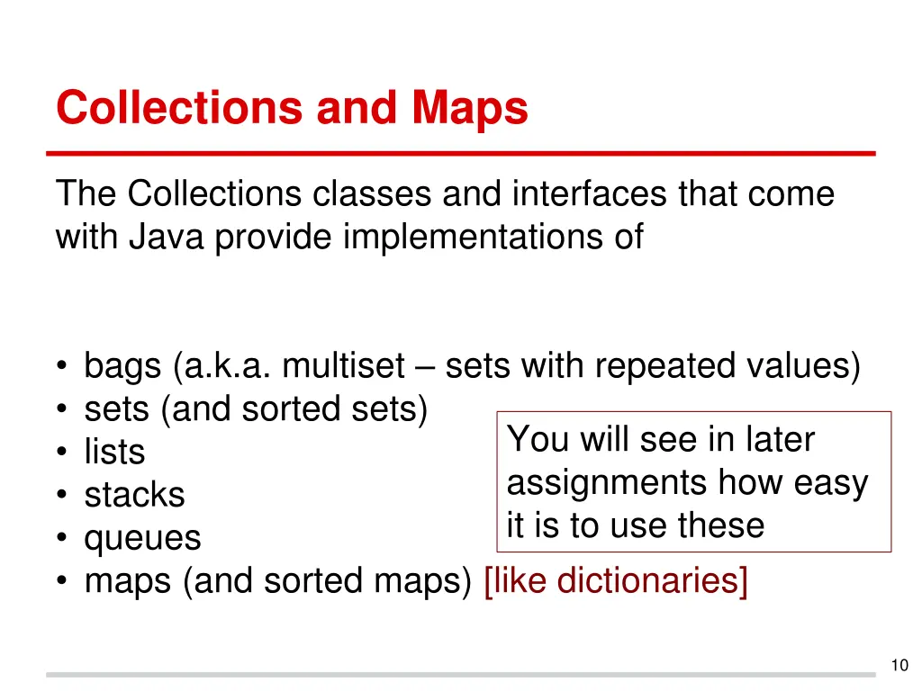 collections and maps