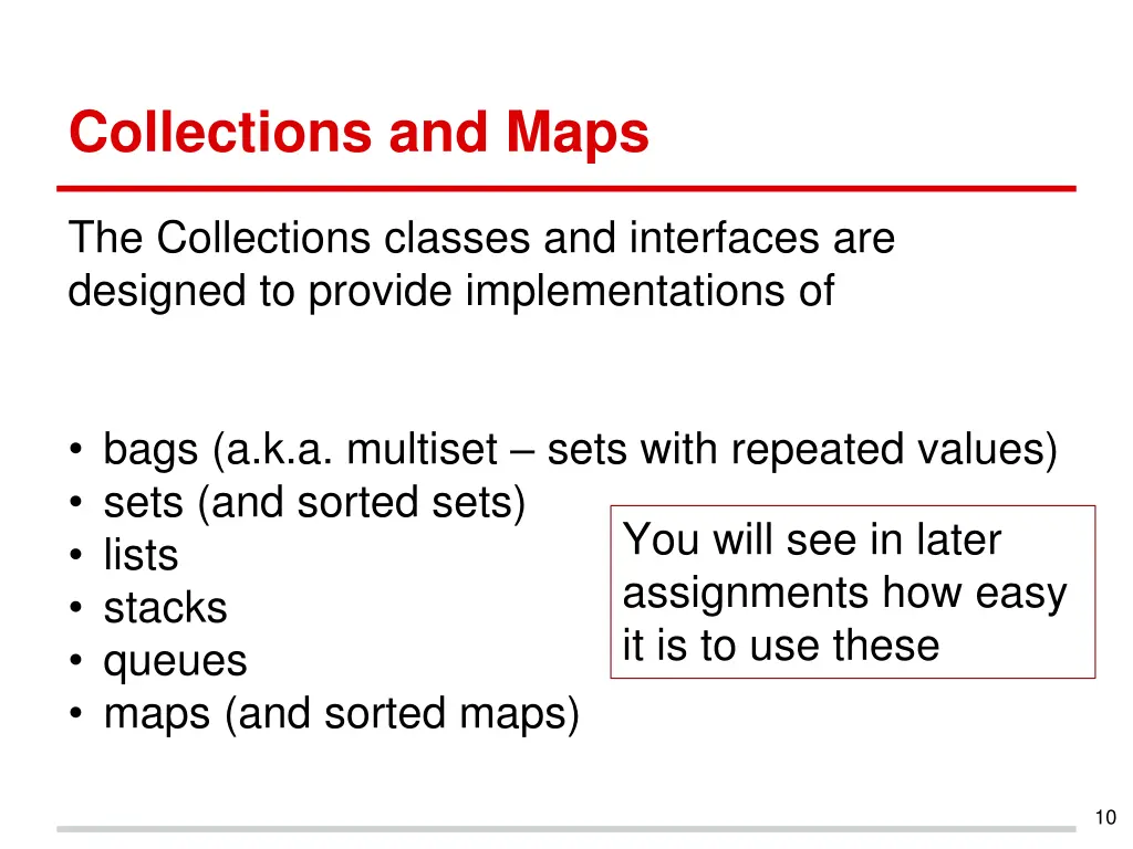 collections and maps