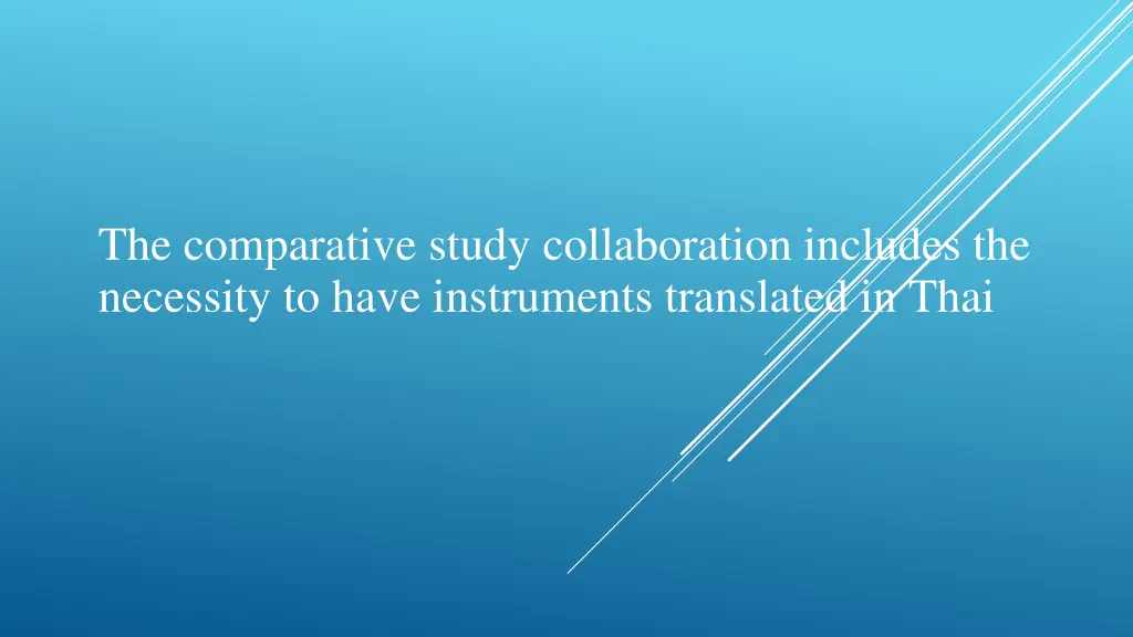 the comparative study collaboration includes