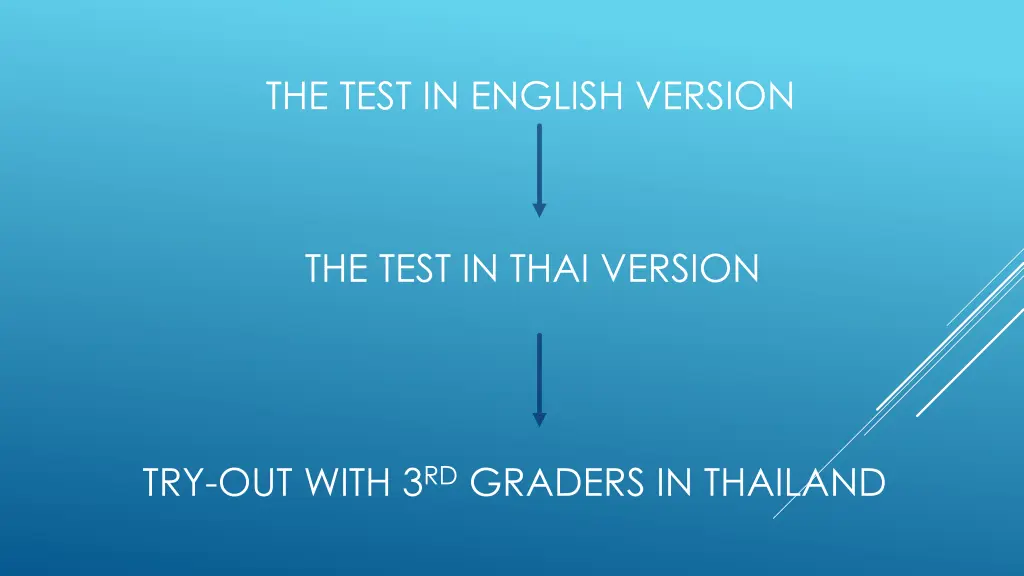 the test in english version