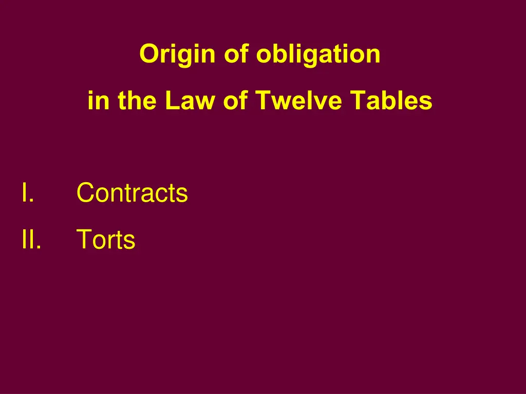 origin of obligation