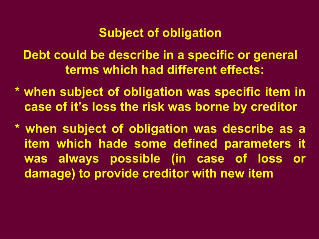 subject of obligation 2