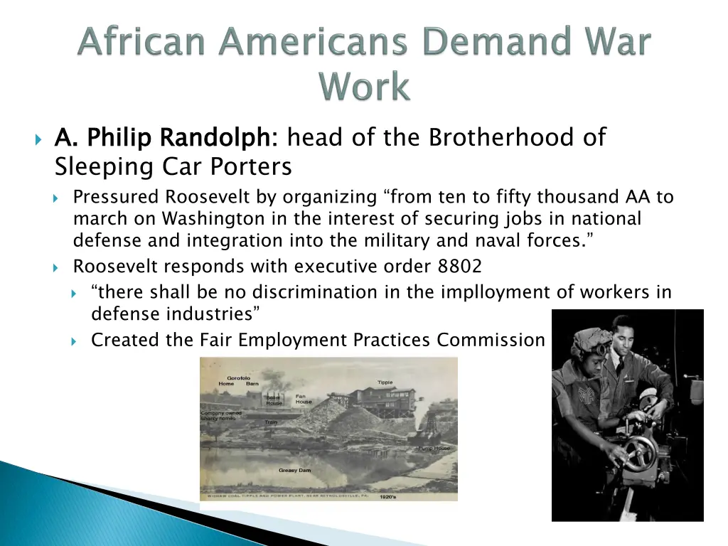 a philip randolph sleeping car porters pressured