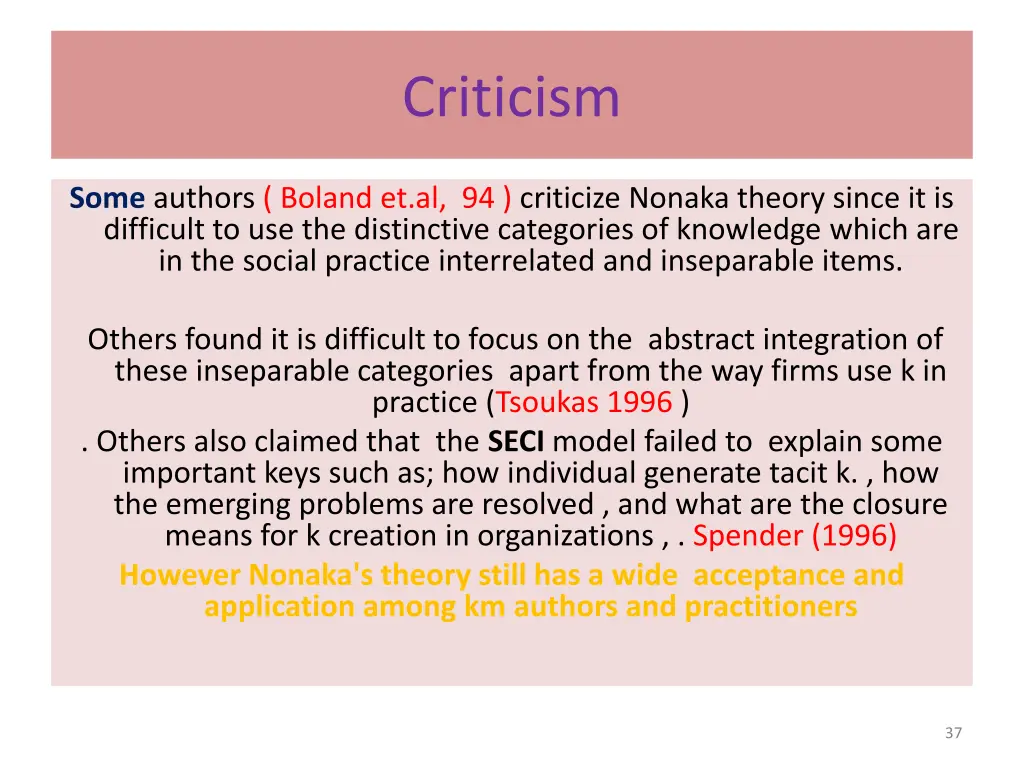 criticism