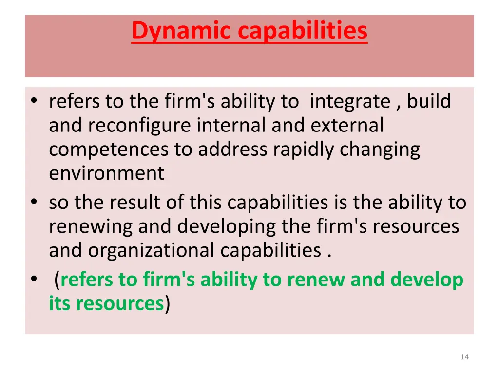 dynamic capabilities