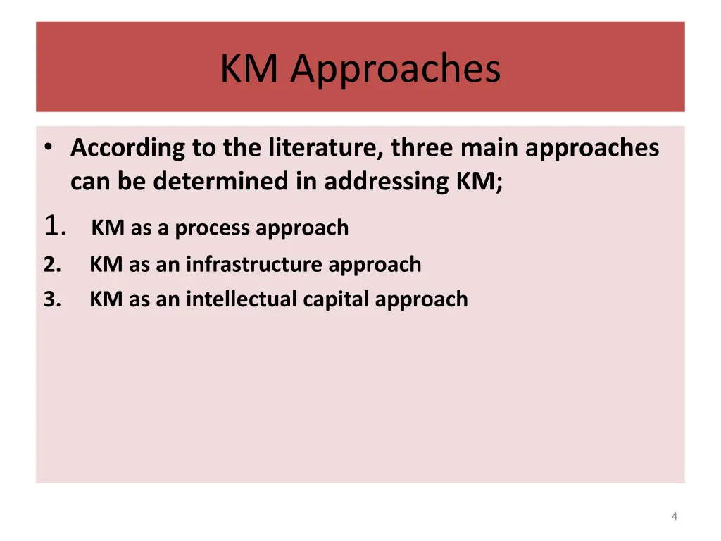 km approaches