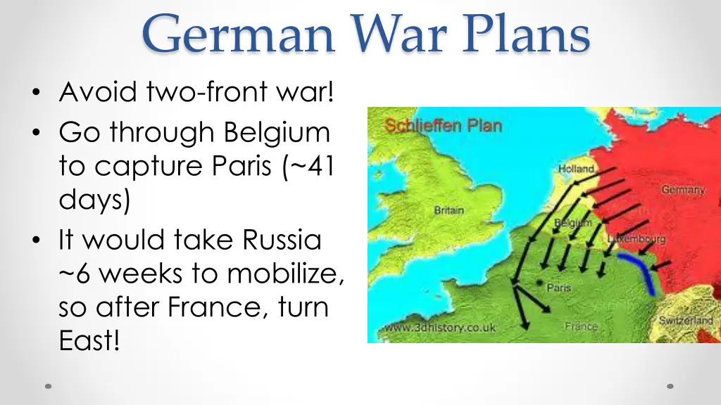 german war plans avoid two front war go through