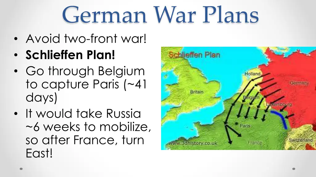 german war plans avoid two front war schlieffen