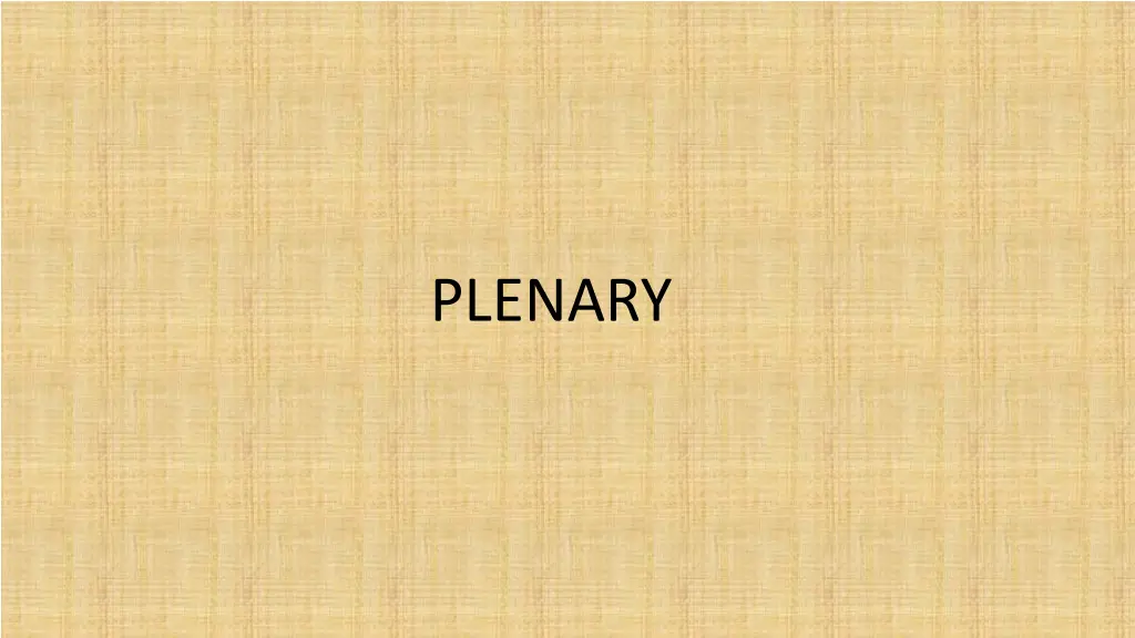 plenary