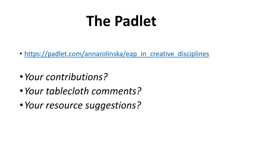 the padlet