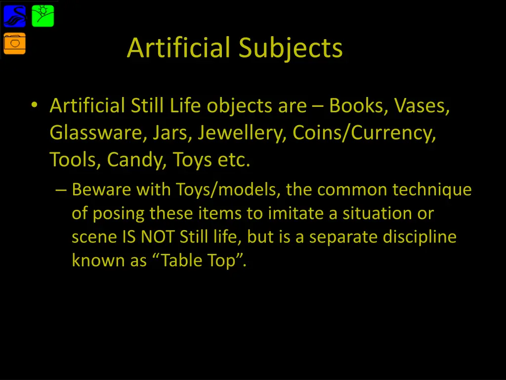 artificial subjects